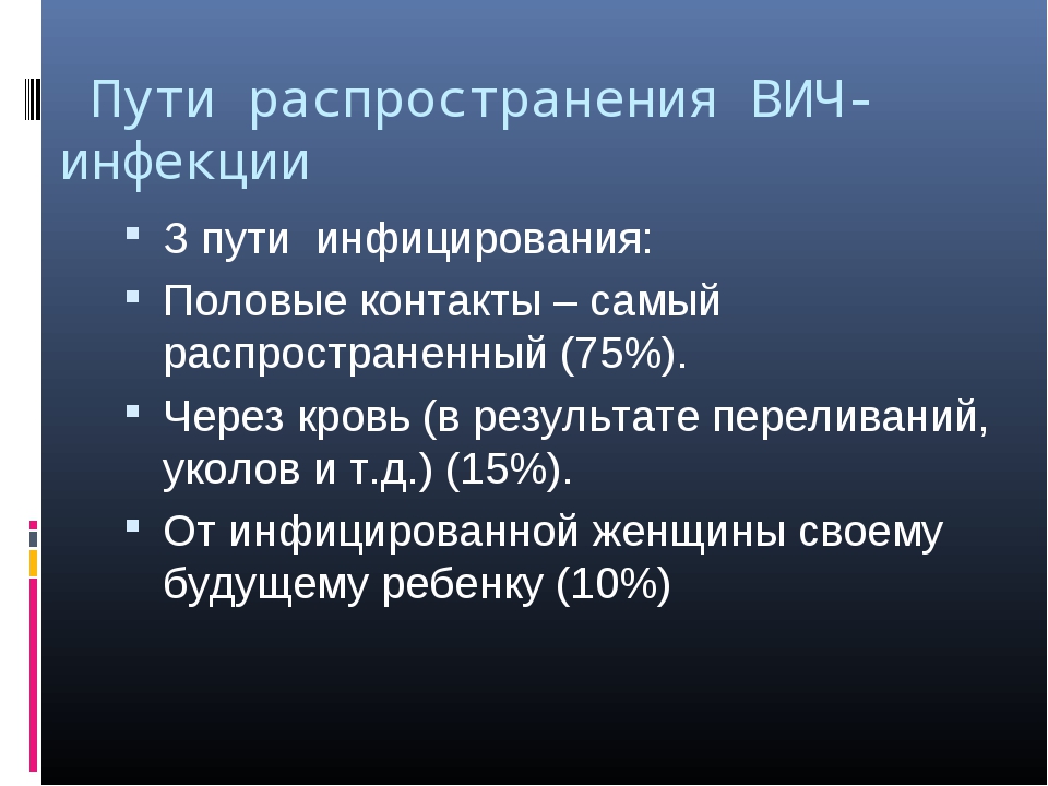 Проблема распространения вич инфекции проект