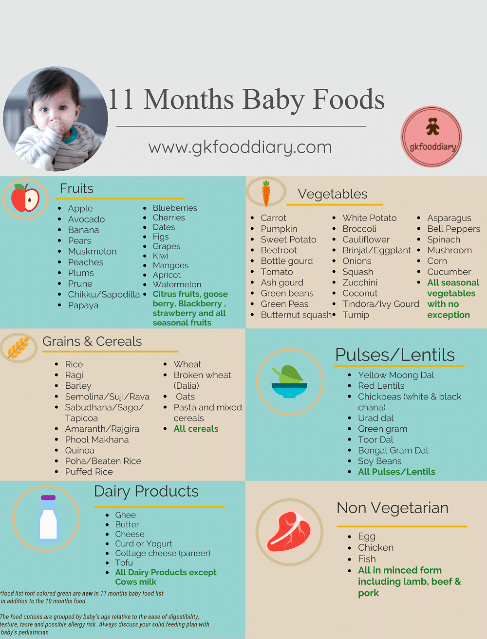 11 Months Baby Food