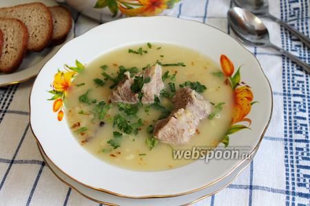 Фото рецепта Гороховый суп-пюре с бараниной
