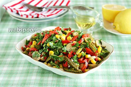 Фото рецепта Пёстрый салат с маринованными овощами